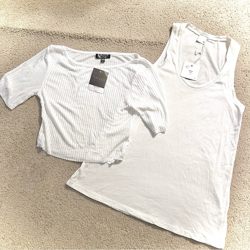 Topshop and Bobi White Tops